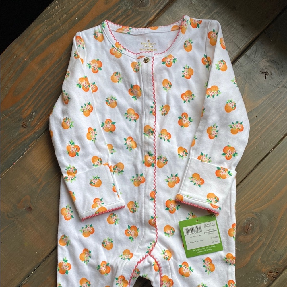 Orange Print Kids One Piece